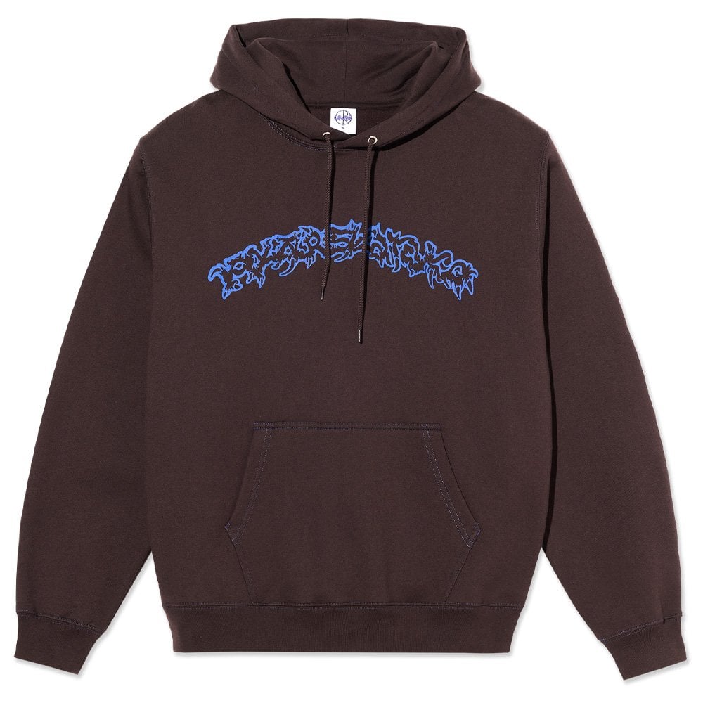Crude Logo Contrast Dave Hoodie - Chocolate
