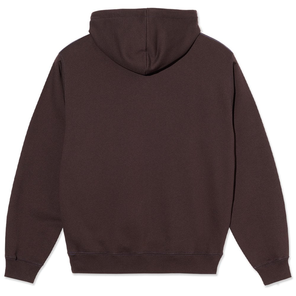 Crude Logo Contrast Dave Hoodie - Chocolate