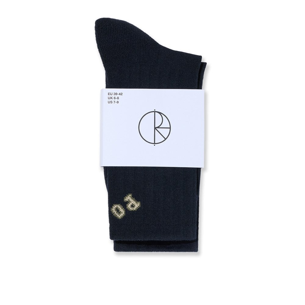 Large Rib College Socks - Dark Navy