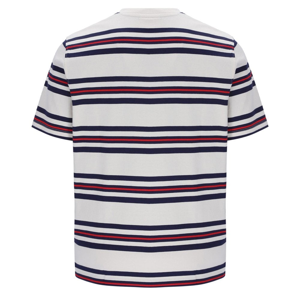 Cesare Yarn Dye Stripe T-Shirt - Gardenia