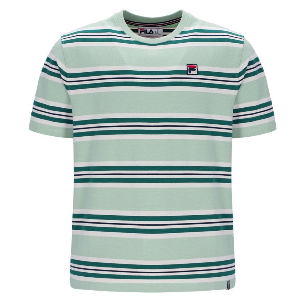 Cesare Yarn Dye Stripe T-Shirt - Surf Spray
