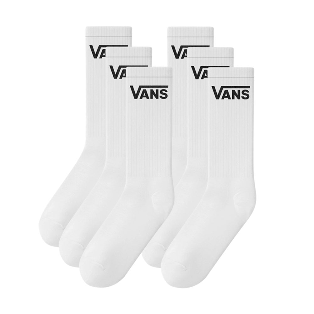 Classic Crew Socks (6 pairs) - White