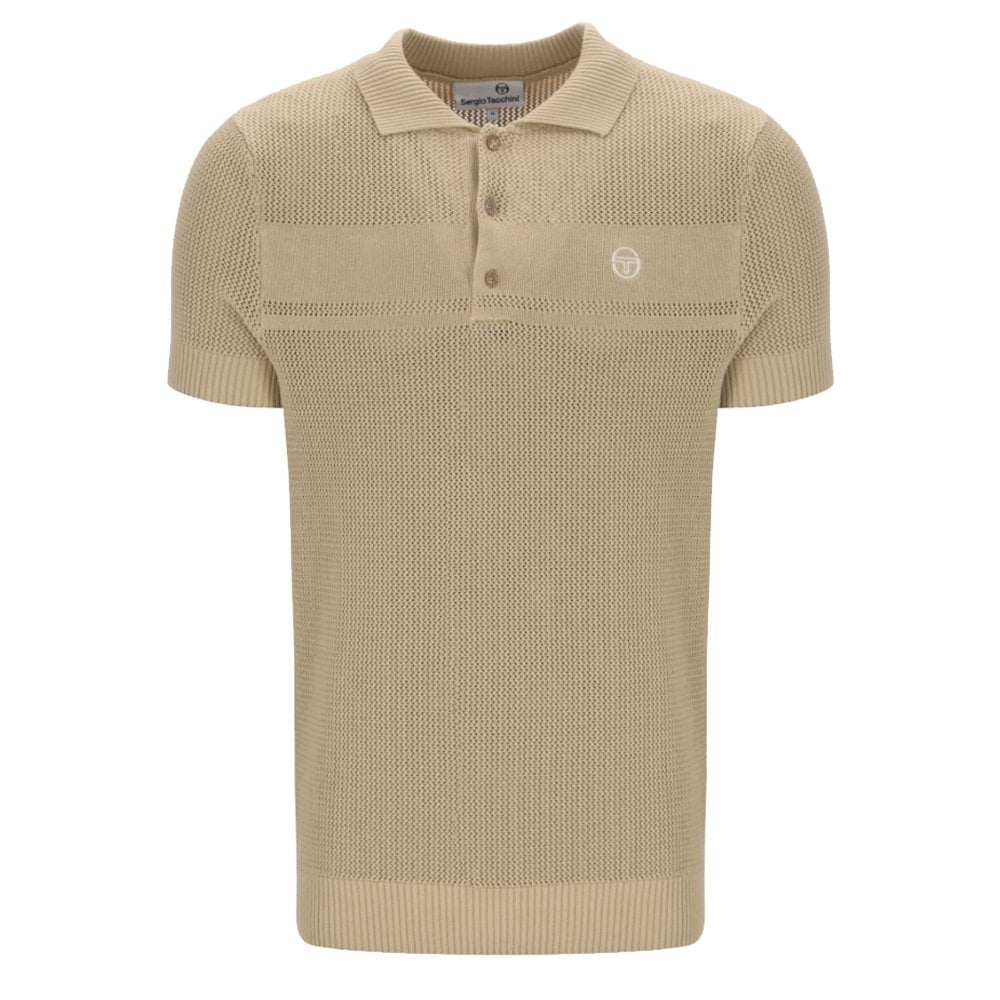 Sabino Knitted Polo Shirt - Mojave Dsrt