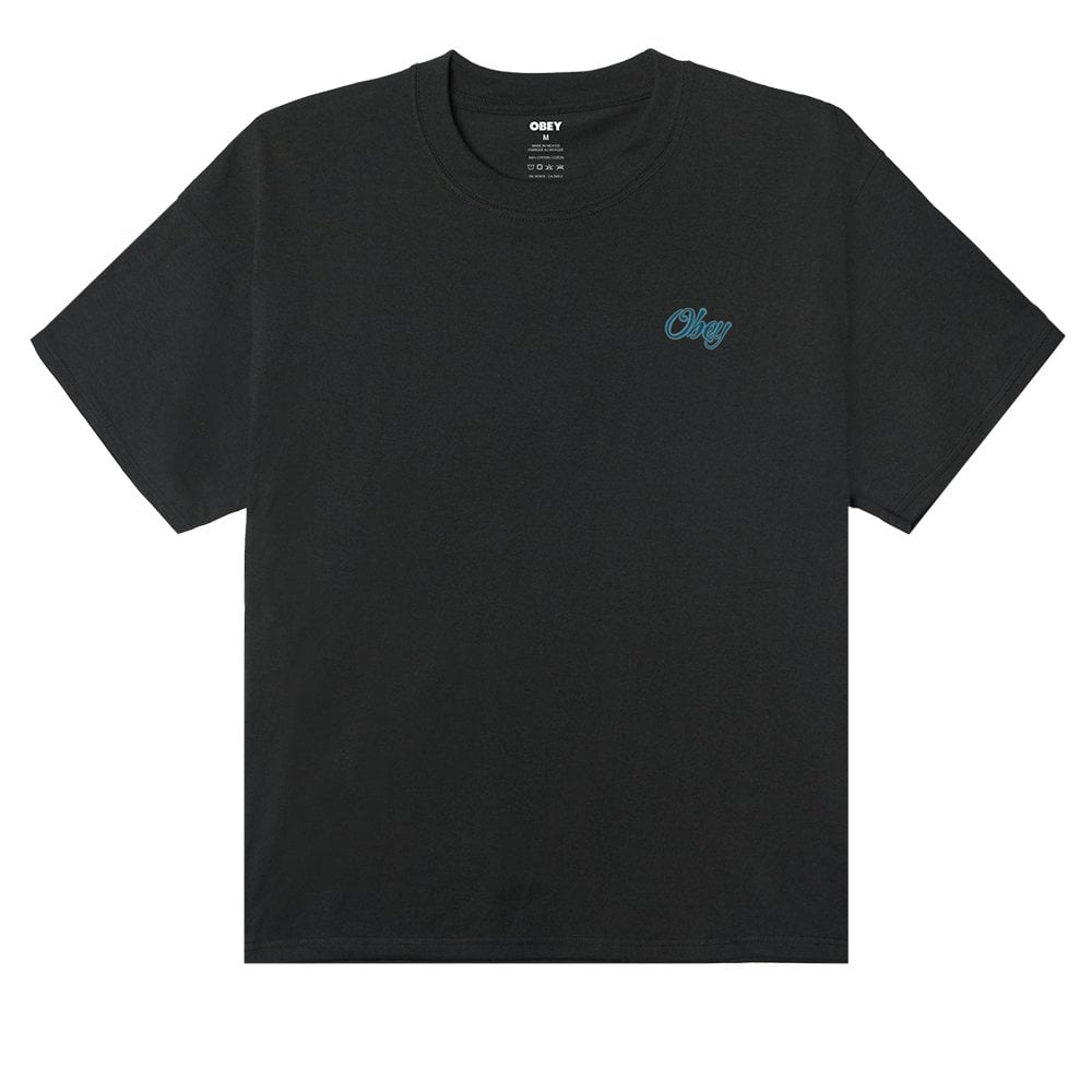 Airbrushed Rose T-Shirt - Vintage Blk