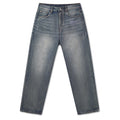 Embroidered Panther Relaxed Jeans - Blue Blasted