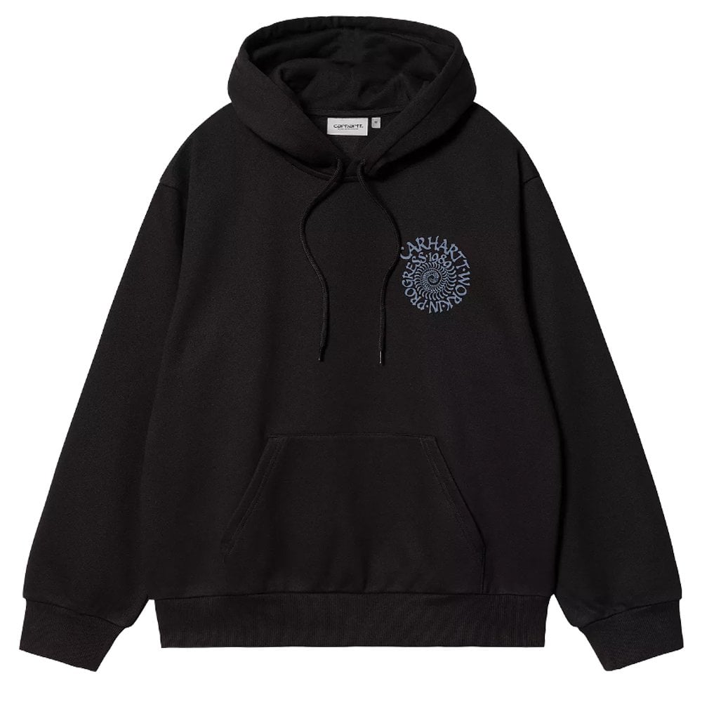 Hooded Spiral Sweatshirt - Black