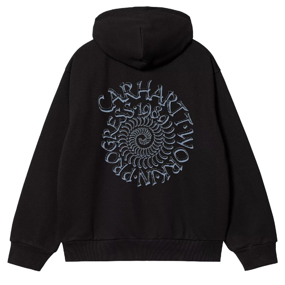 Hooded Spiral Sweatshirt - Black