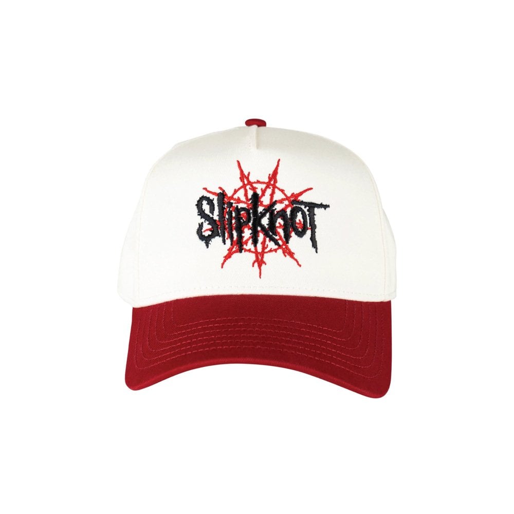 Nonagram Embroidered 2-Tone Hat - White/Red