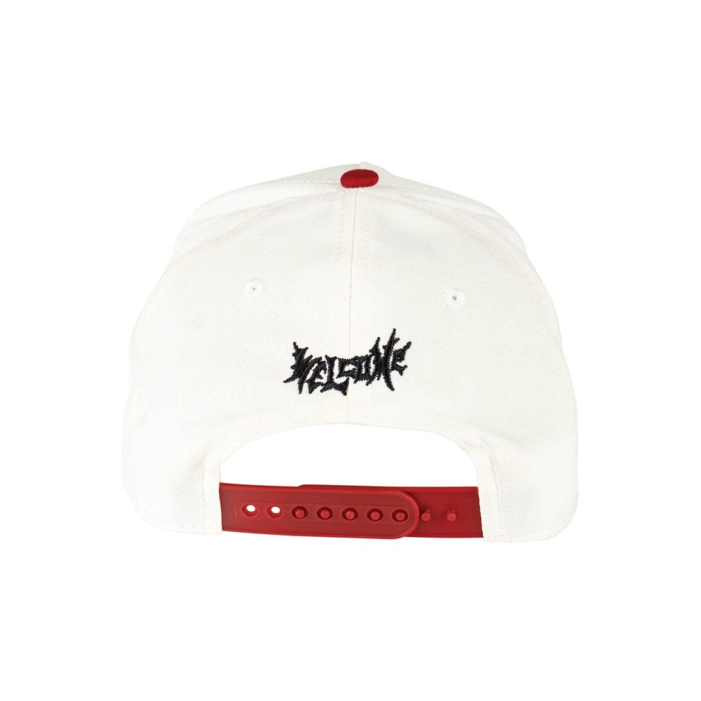 Nonagram Embroidered 2-Tone Hat - White/Red