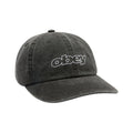 Slanted Pigment 6 Panel Strapback cap - Black