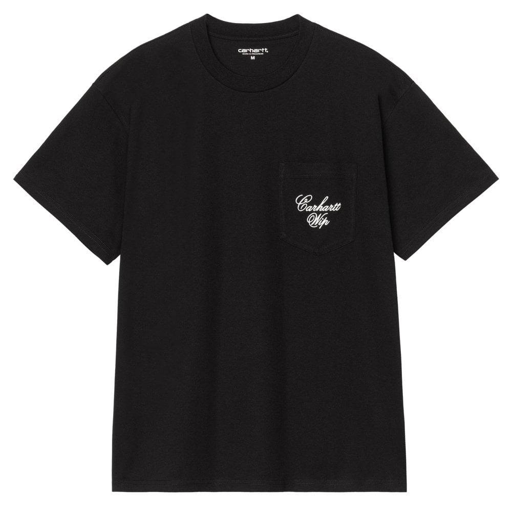 Longhand Pocket T-Shirt - Black/White