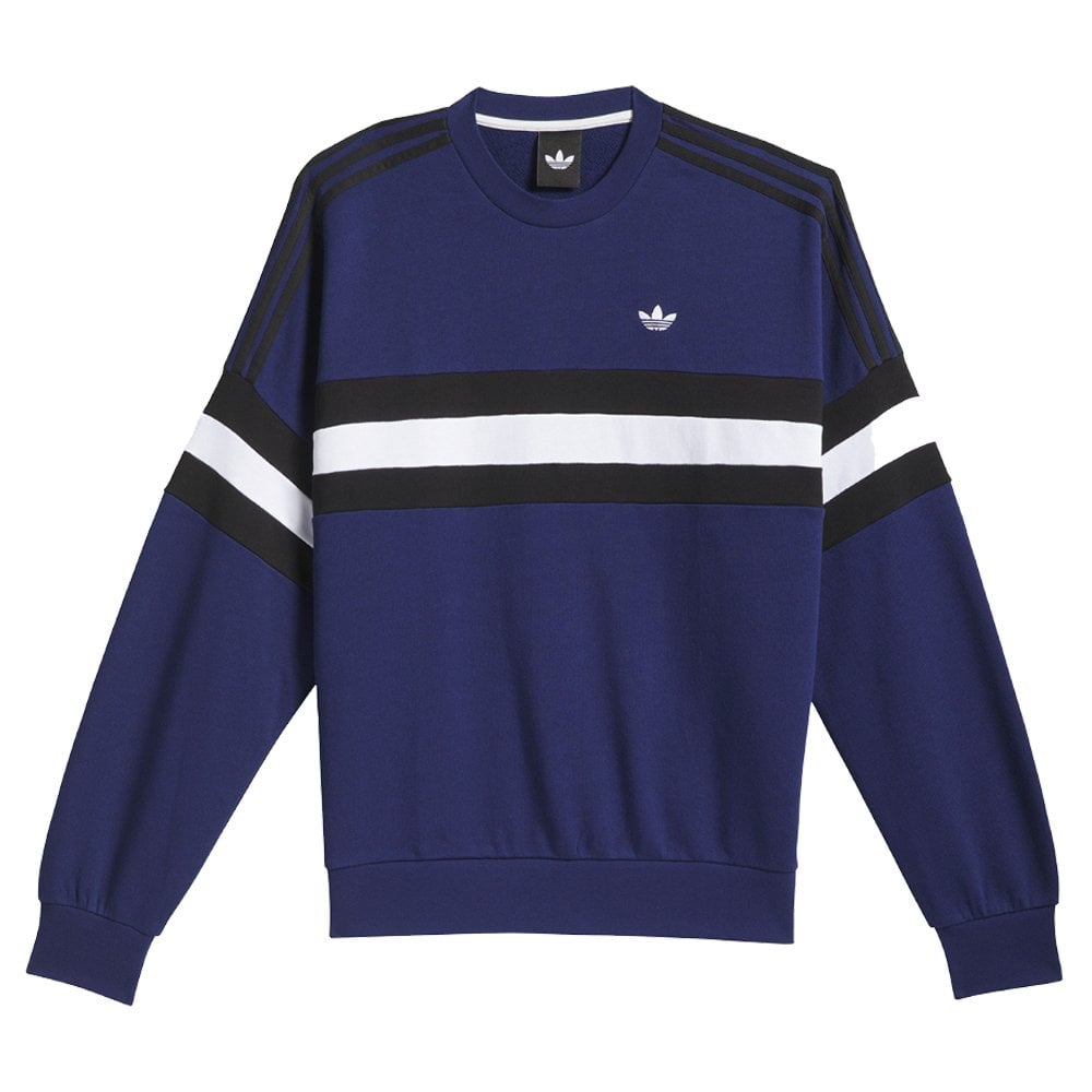Vintage Inspired Crewneck Sweatshirt  - Dk Blue/Blk