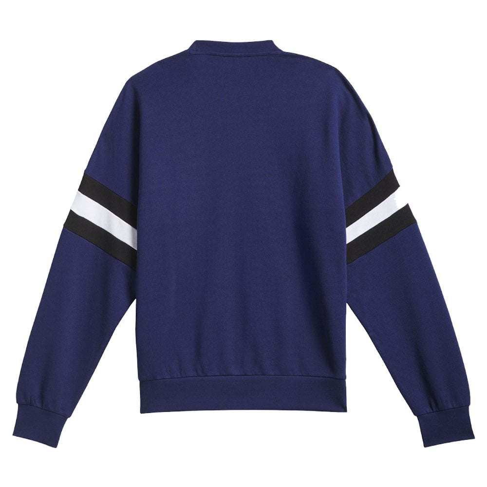 Vintage Inspired Crewneck Sweatshirt  - Dk Blue/Blk