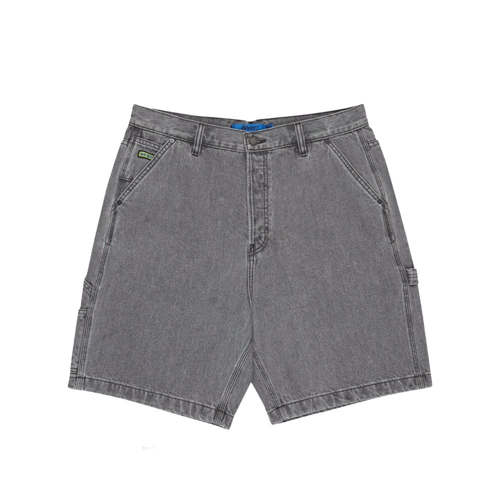 Baggy Denim Carpenter Shorts - Grey