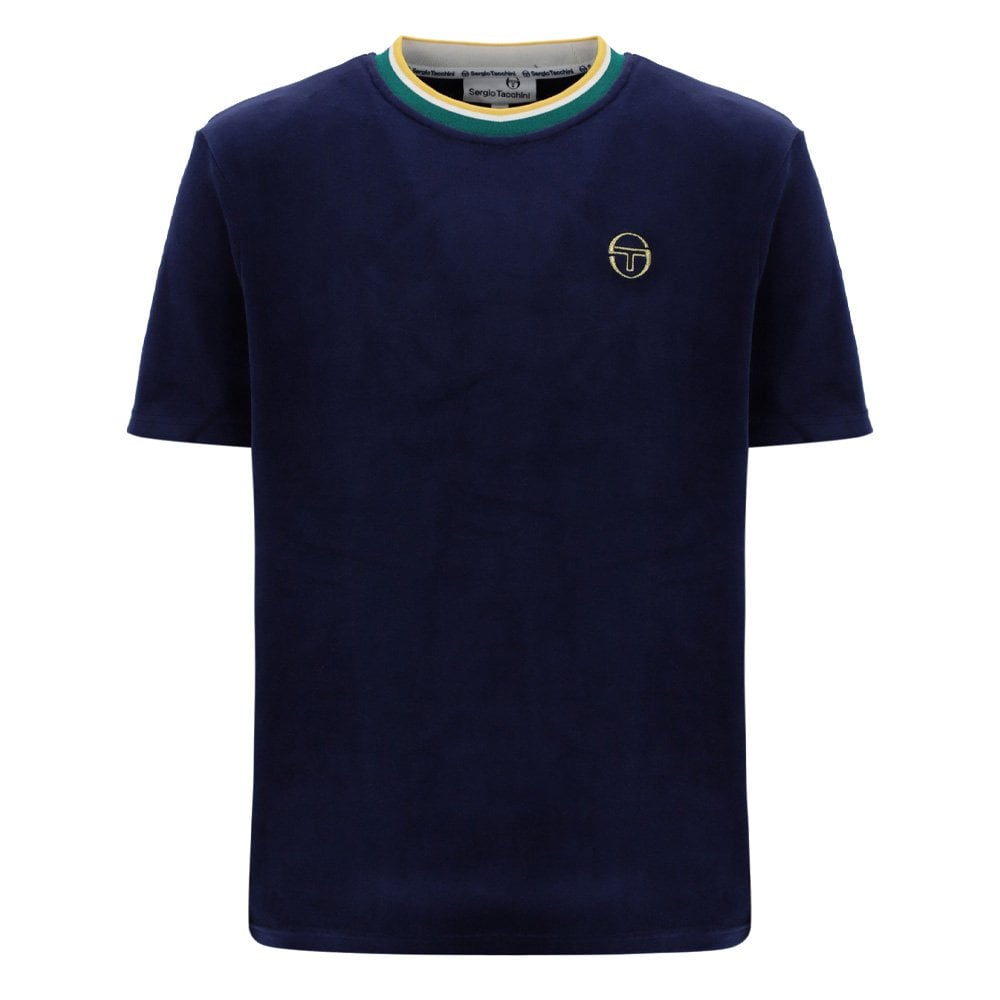 Monte Velour T-Shirt - Maritime Blu