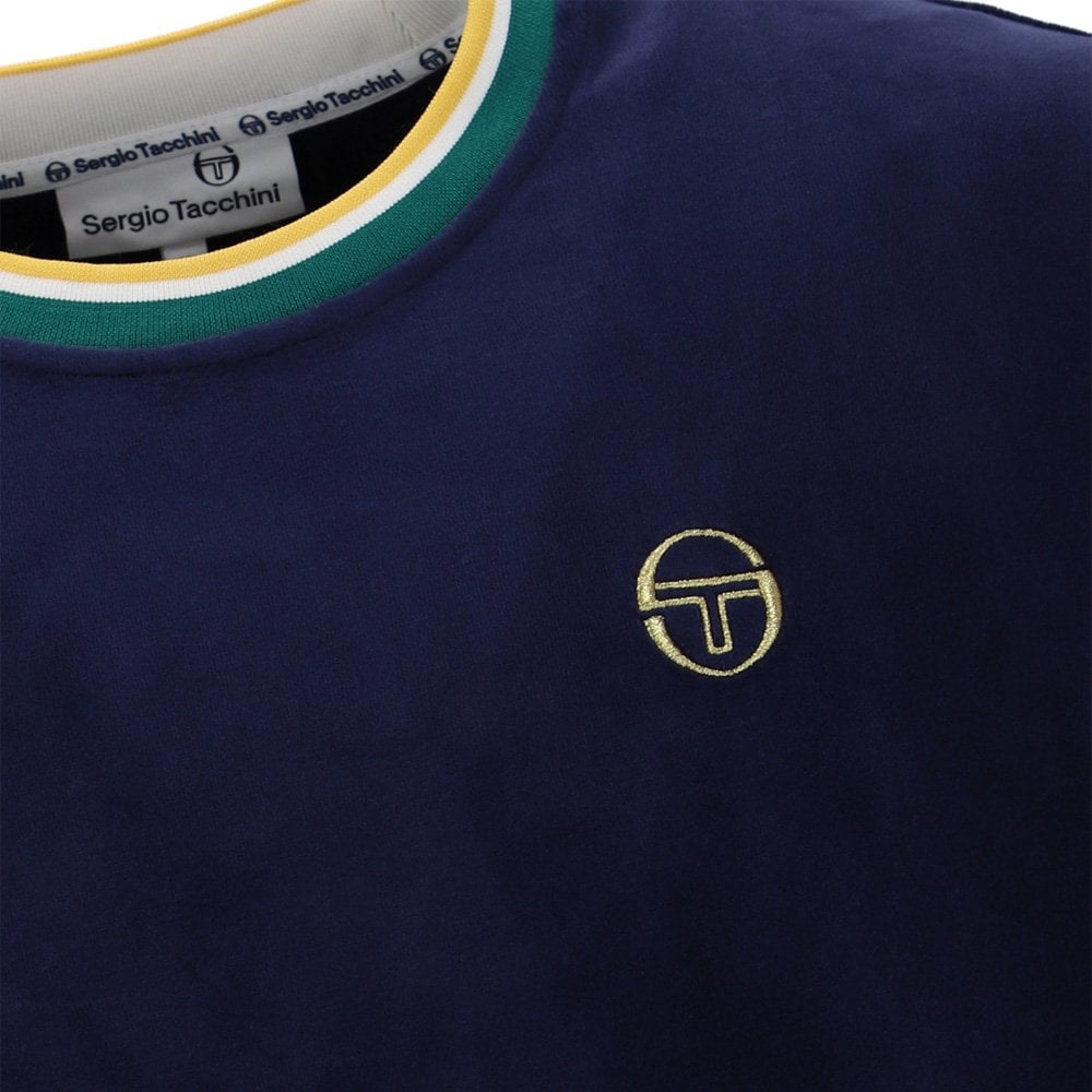Monte Velour T-Shirt - Maritime Blu