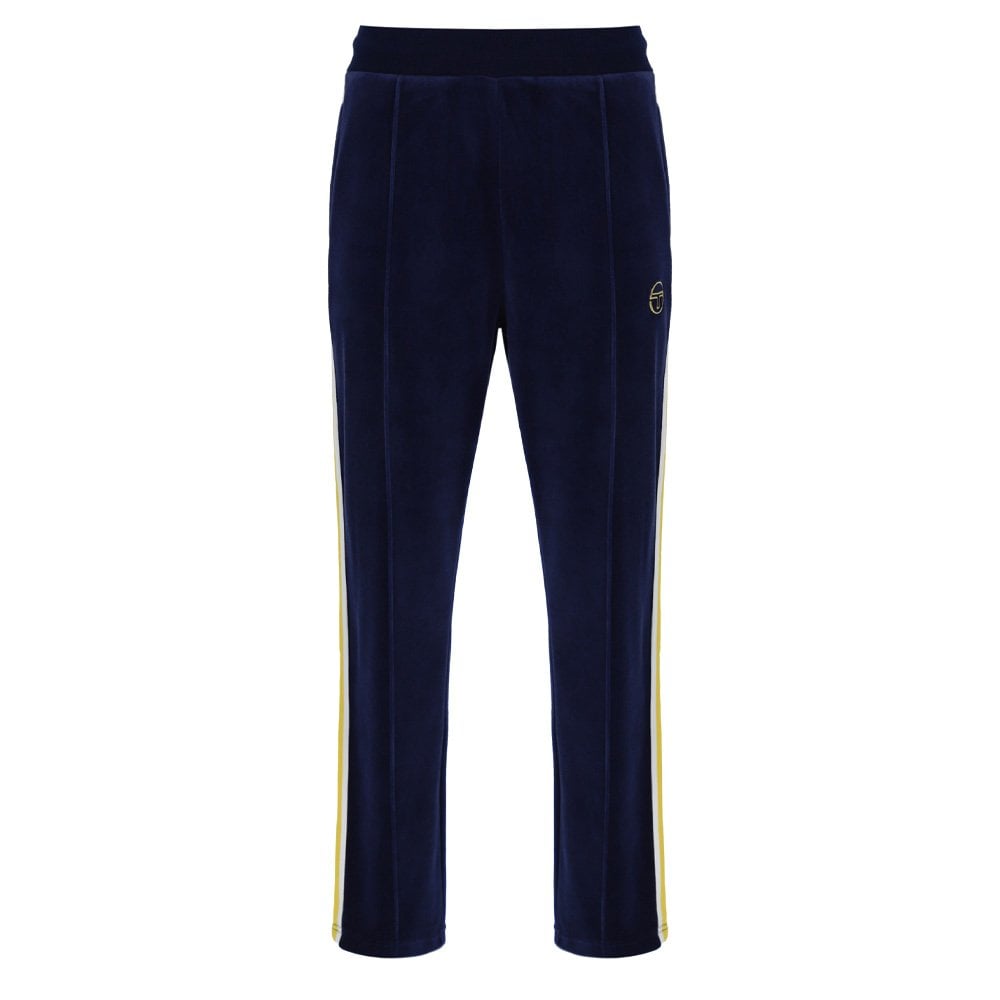 Monte Velour Stripe Track Pants - Maritime Blu