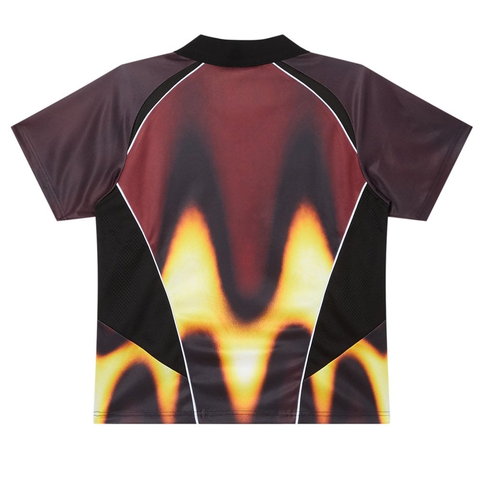 Blurred Soccer Jersey - Burnt Red