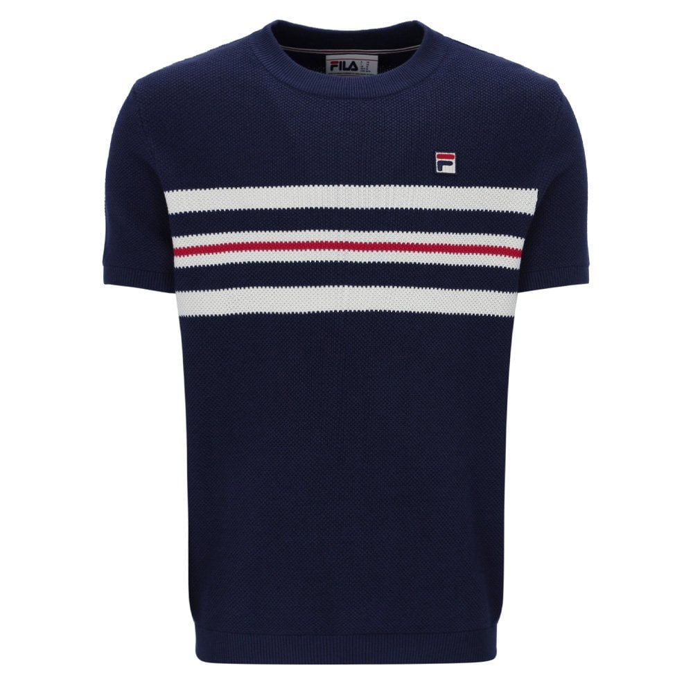 Gerardo Knitted T-Shirt - Navy