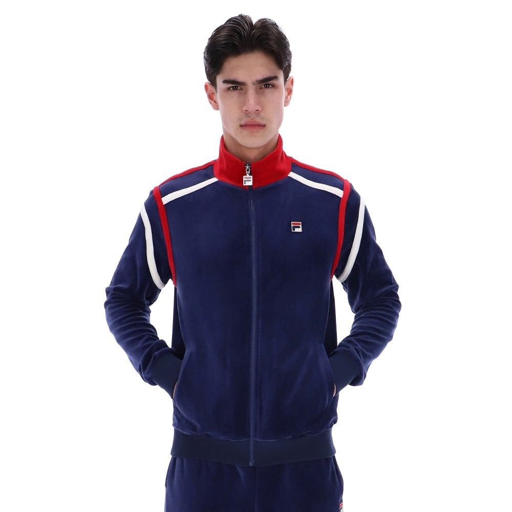 Gabriele Contrast Panel Track Top - Nvy/Gardenia