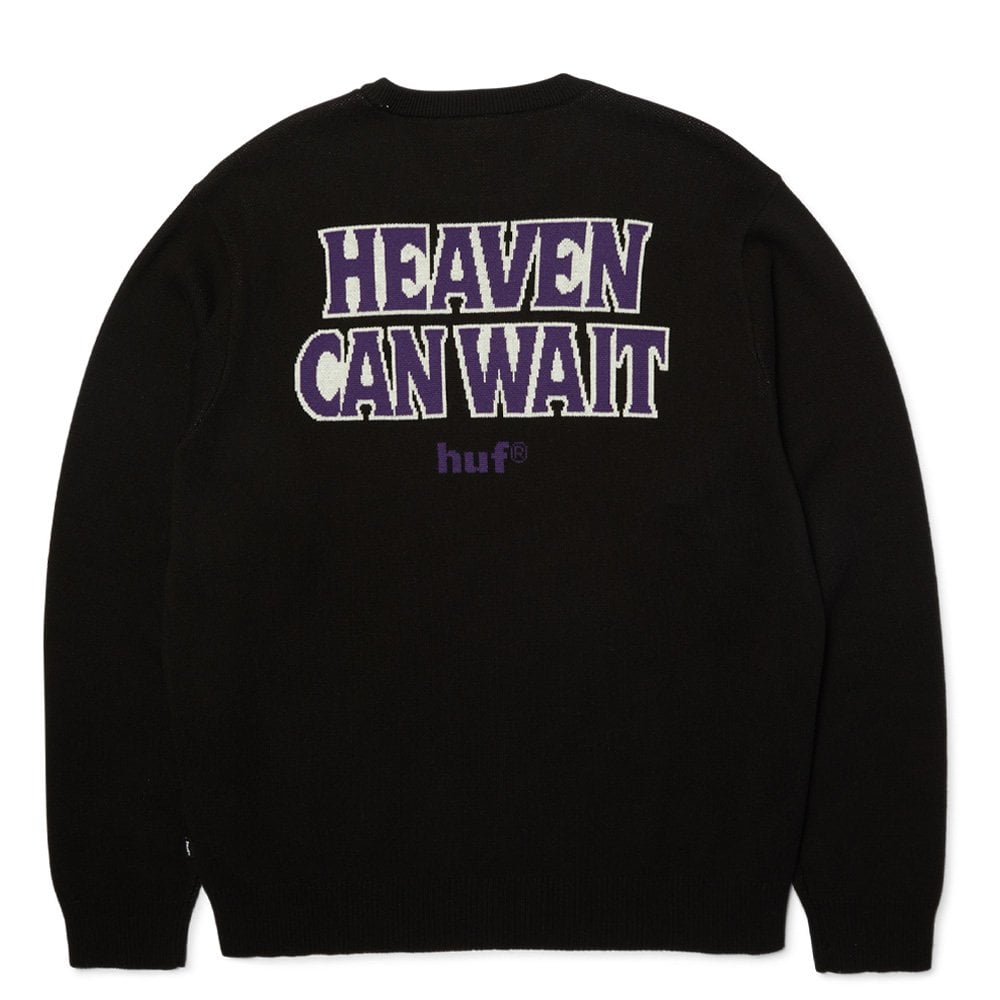 Heaven Can Wait Crewneck Sweater - Black