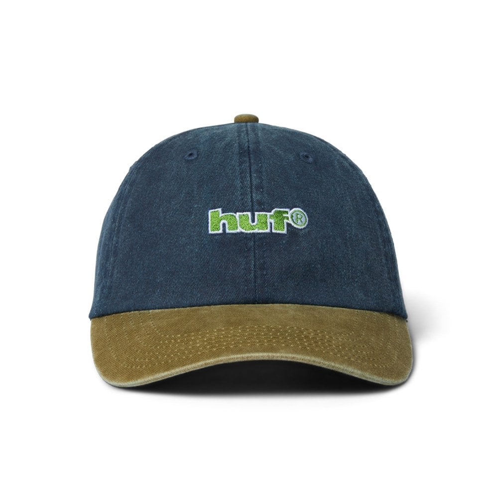 Two Tone 89 Washed 6-Panel Strapback Hat - Navy