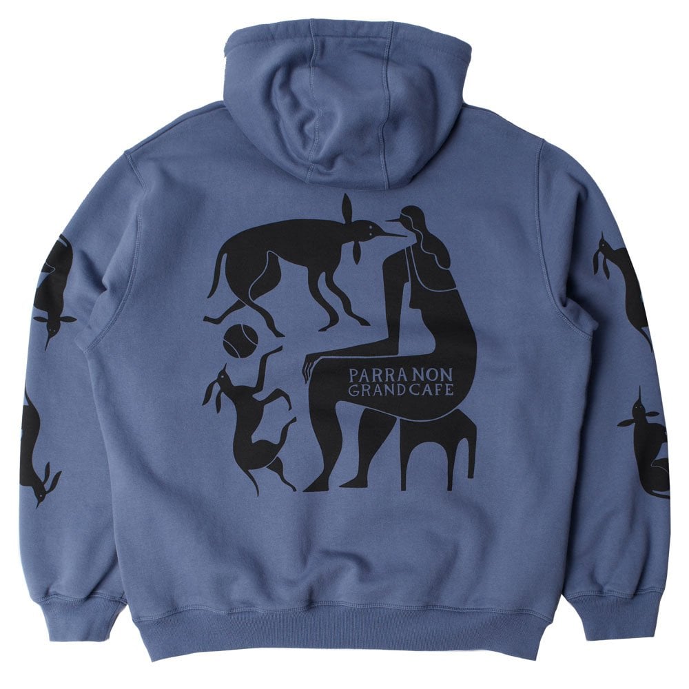 Non Grand Cafe Hooded Sweatshirt - Blue