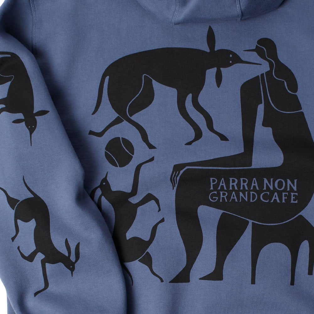 Non Grand Cafe Hooded Sweatshirt - Blue