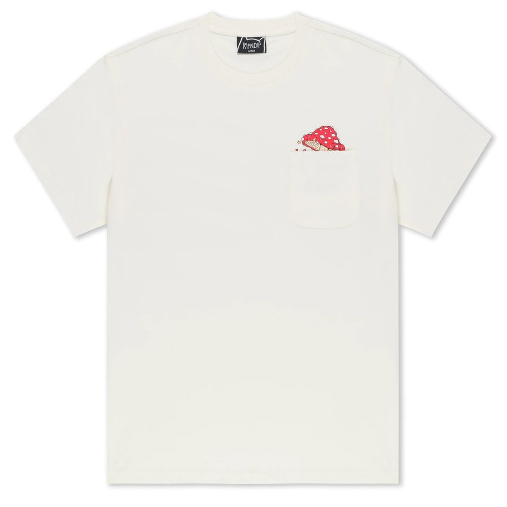 Funny Fungus Pocket T-Shirt - Bone