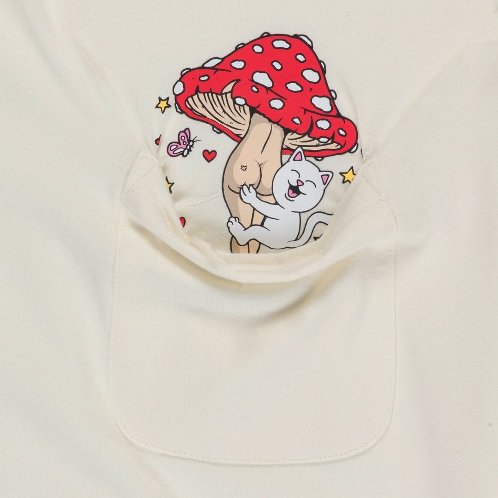 Funny Fungus Pocket T-Shirt - Bone