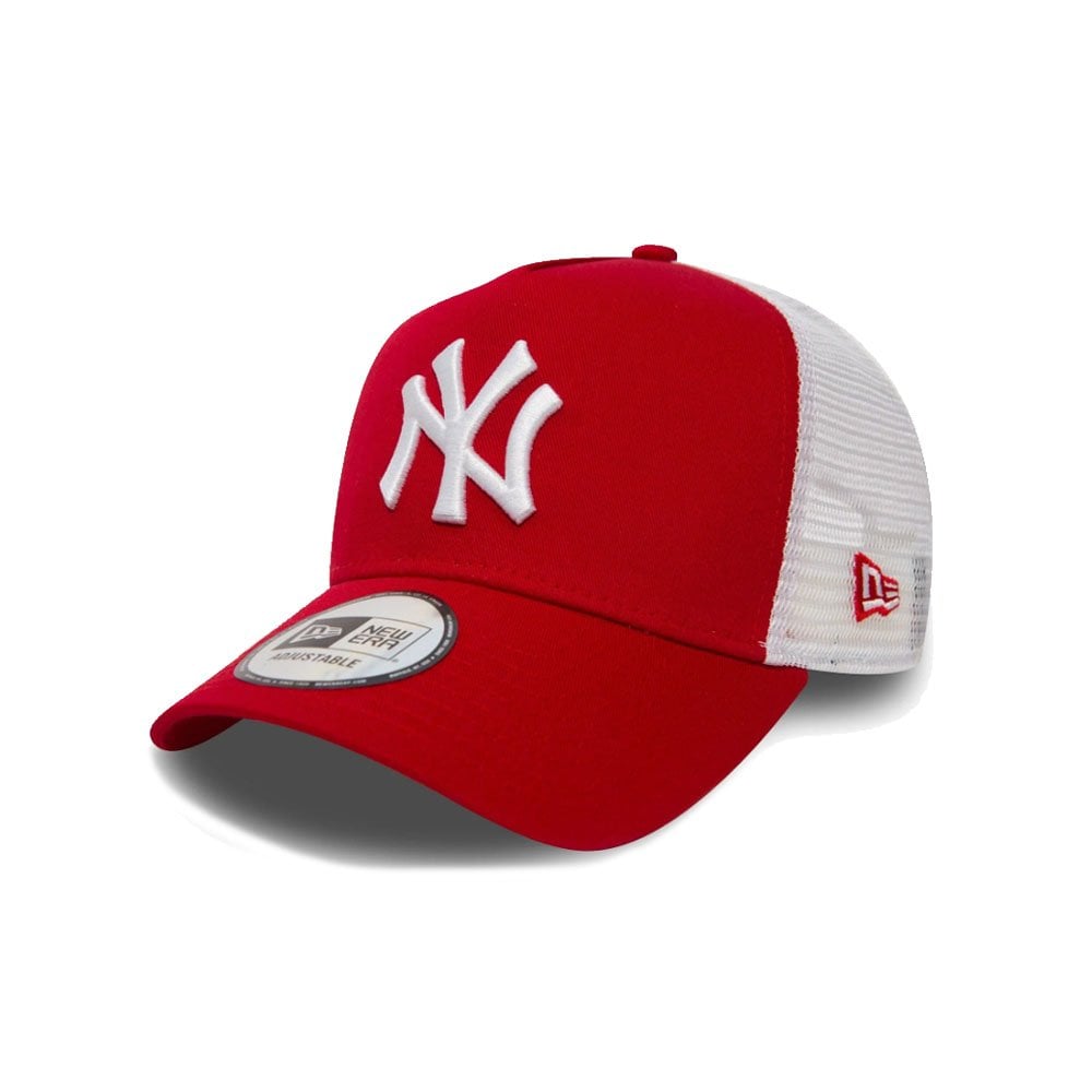 9FORTY New York Yankees Clean A-Frame Trucker Cap - Red/White