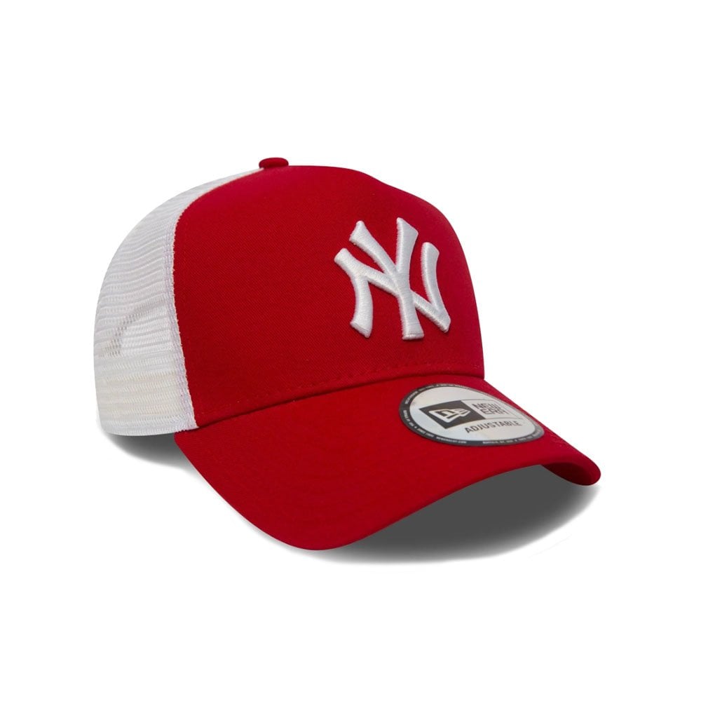 9FORTY New York Yankees Clean A-Frame Trucker Cap - Red/White