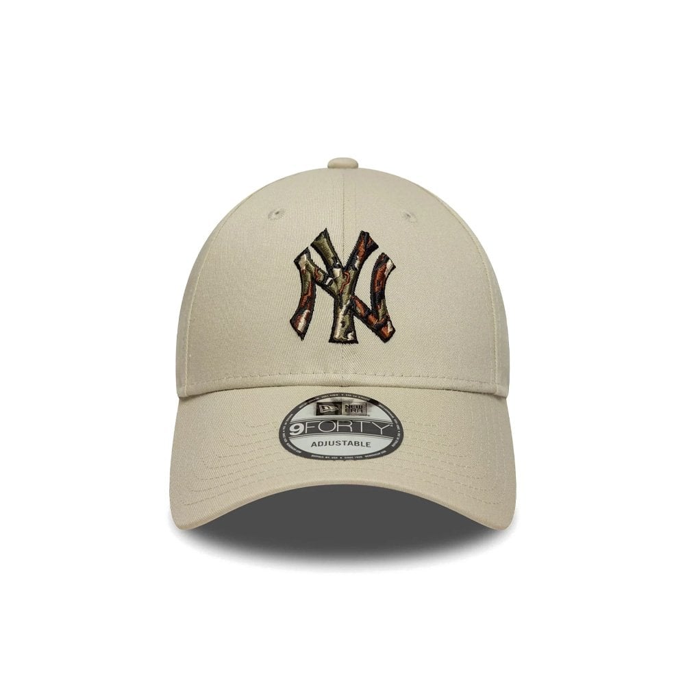 MLB Outline Camo 9FORTY Cap - Ny Beige