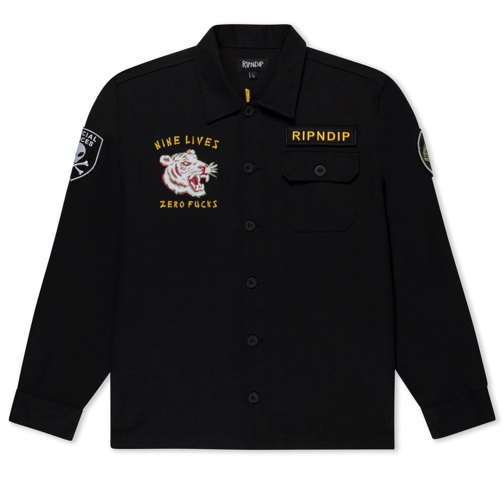 Nine Lives Military Jacket - Black