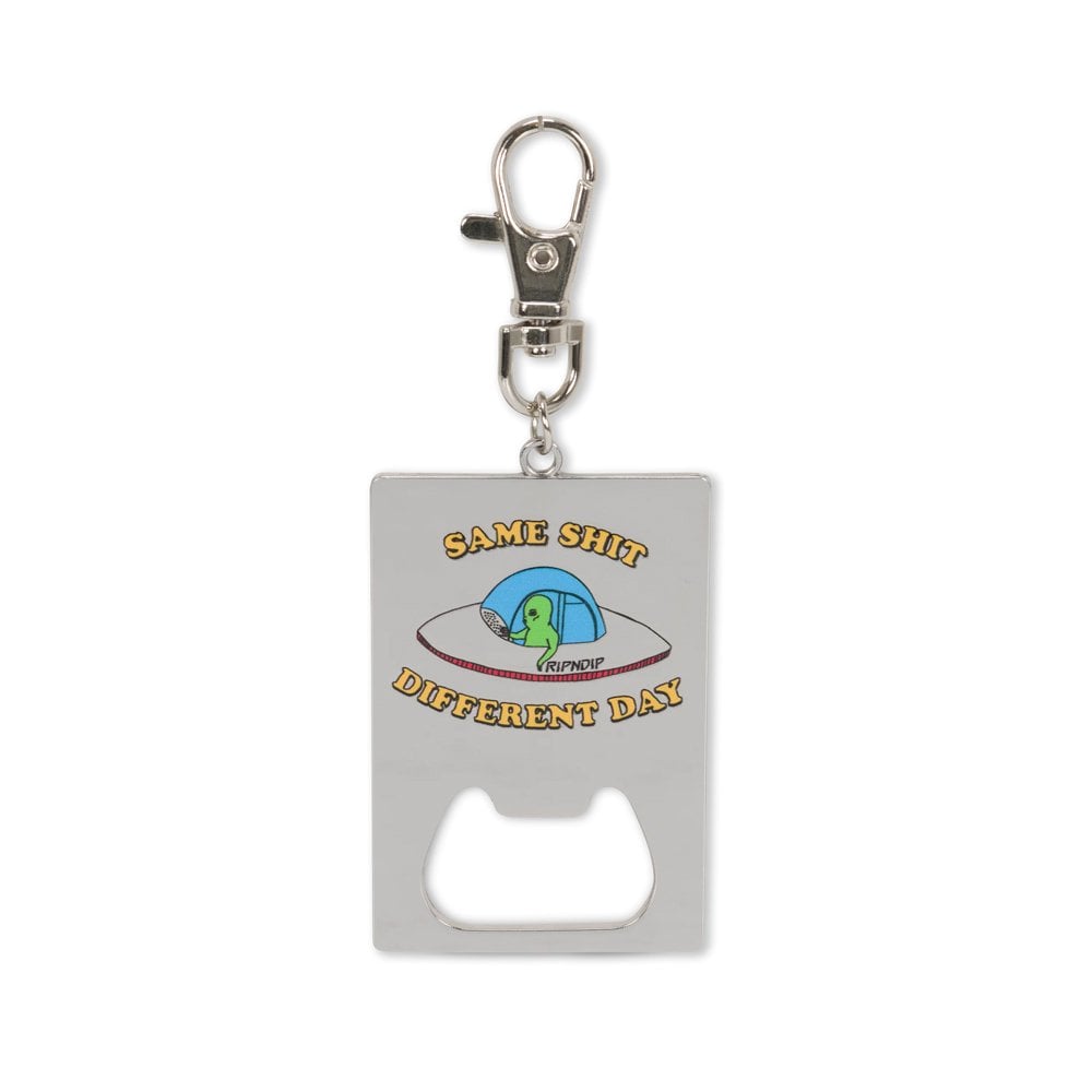 Same Shit Different Day Keychain Bottle Opener - Silver