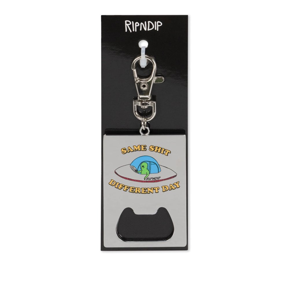 Same Shit Different Day Keychain Bottle Opener - Silver