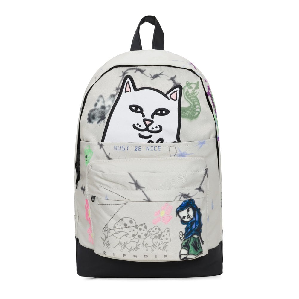 Goosebumps Velcro Backpack - Bone