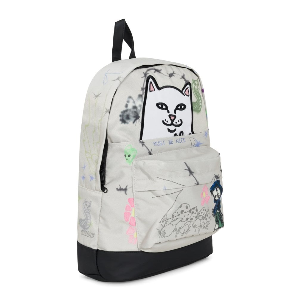 Goosebumps Velcro Backpack - Bone
