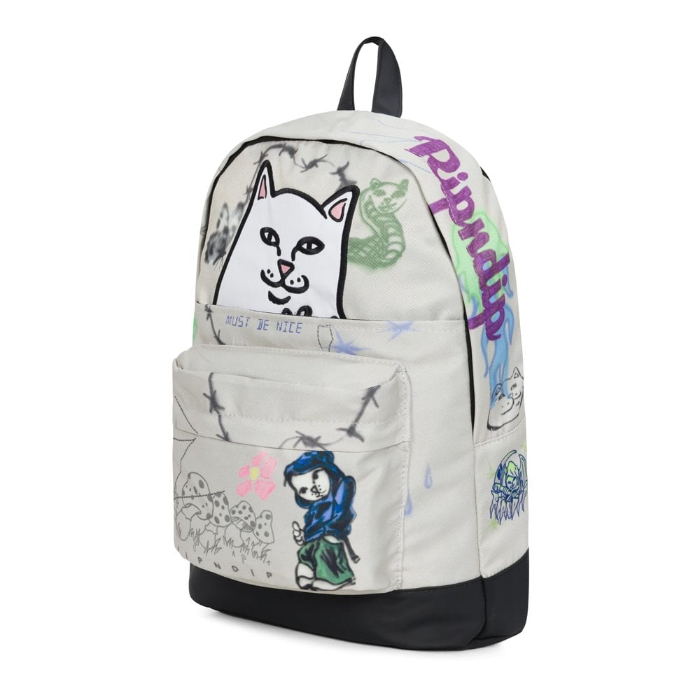 Goosebumps Velcro Backpack - Bone