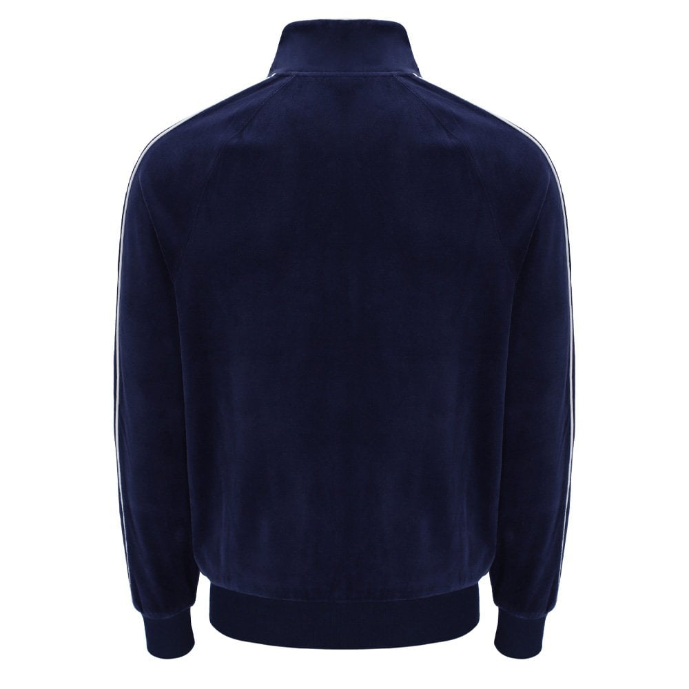Tasso Velour Track Top - M Blue/White