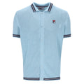 Domenico Crochet Knitted Shirt - Skyway/Navy
