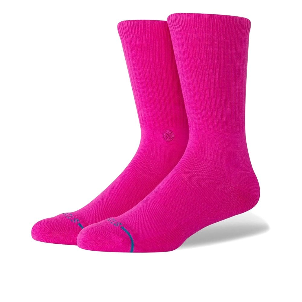 Icon Crew Socks - Fuchsia