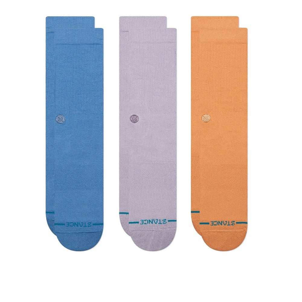 Icon Crew Socks 3 Pack - Capri Blue