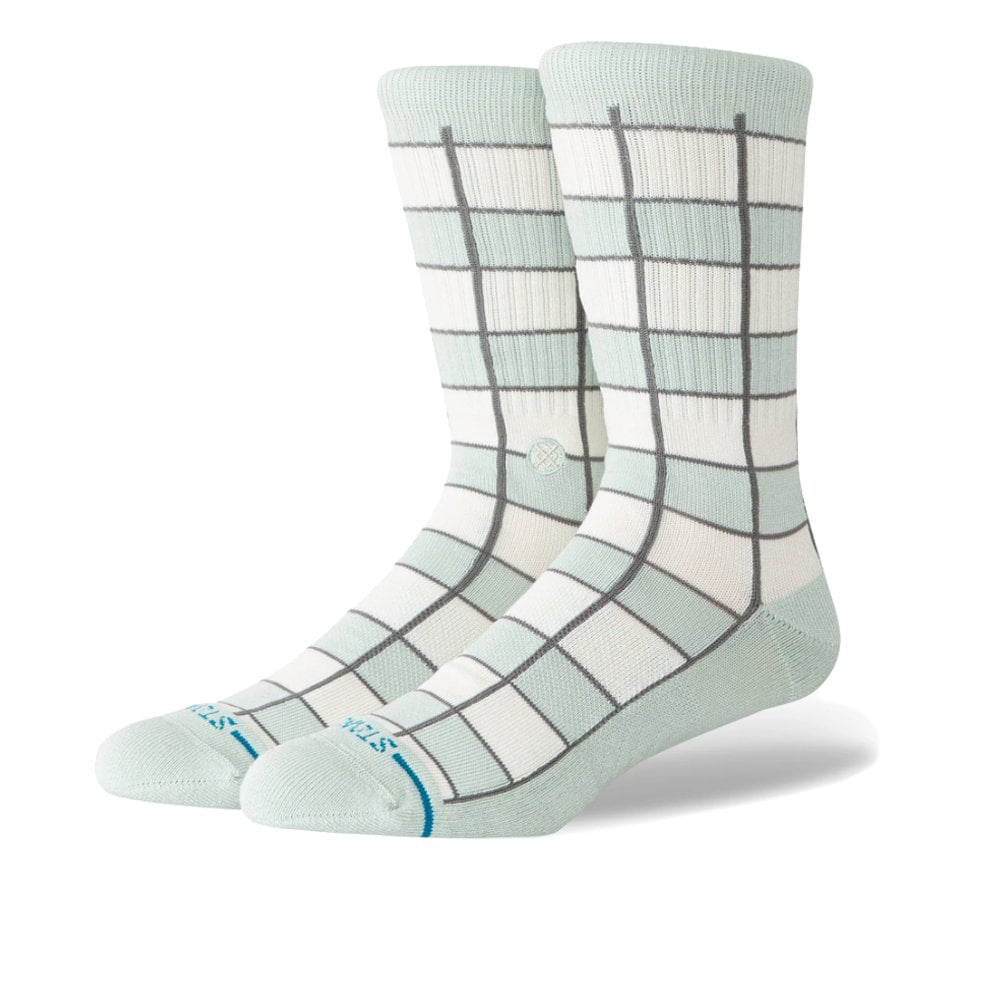 Kitchen Tile Crew Sock - Light Blue