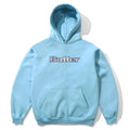 Stripe Logo Applique Hoodie - Sky