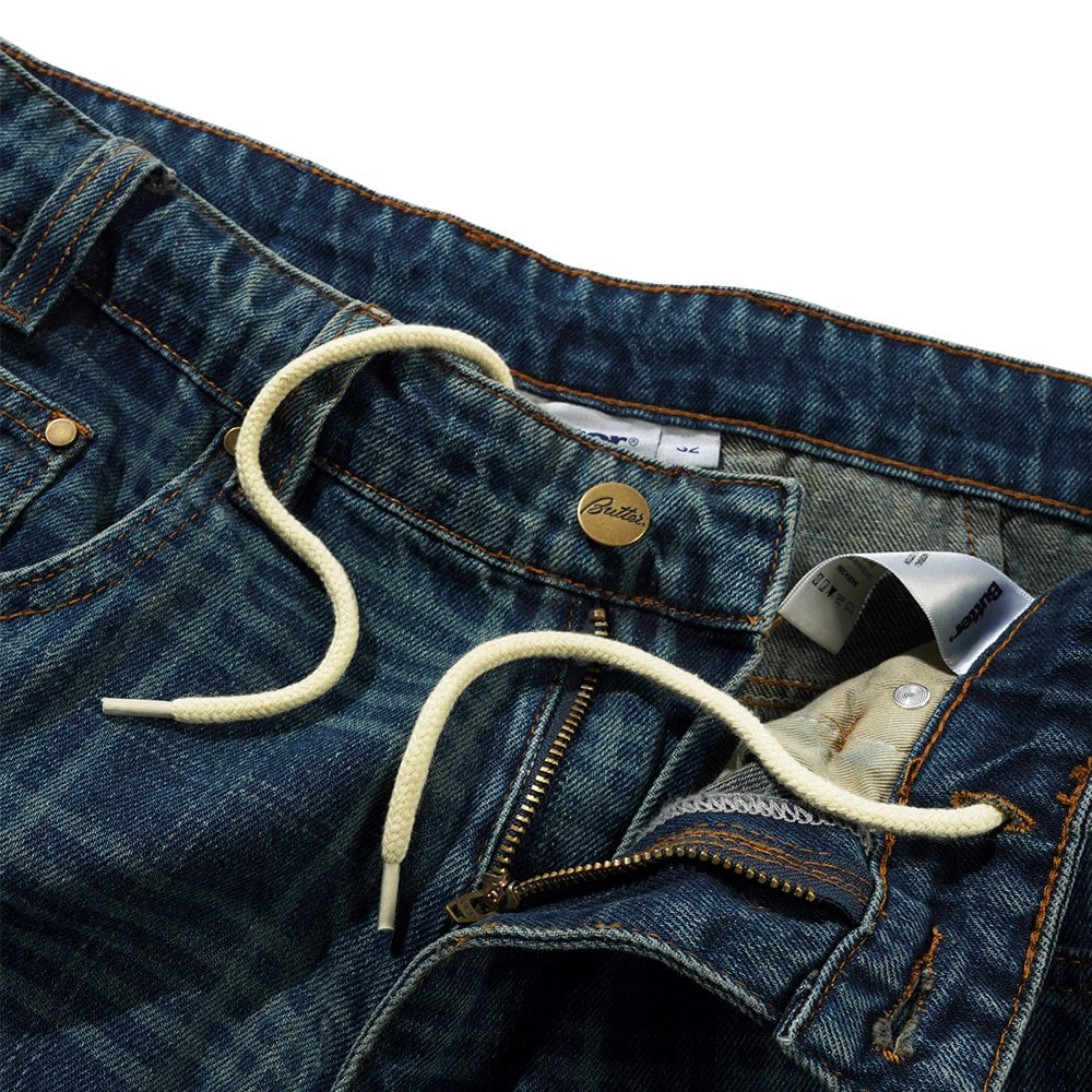 Burn Wide Cut Denim Jeans - Dk Indi Pld