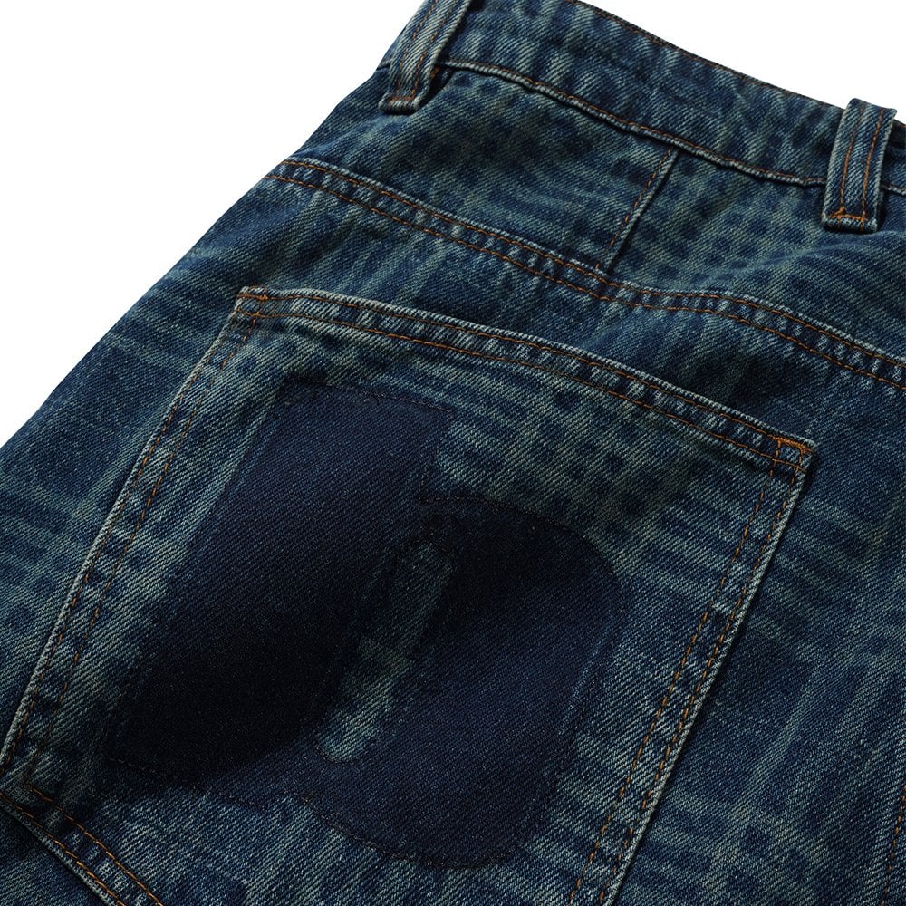 Burn Wide Cut Denim Jeans - Dk Indi Pld