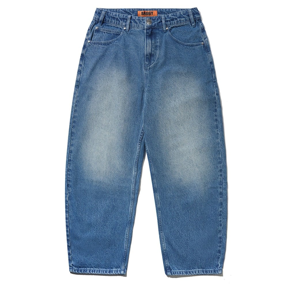 Drummer Baggy Denim Jeans - Stonewsh Blu