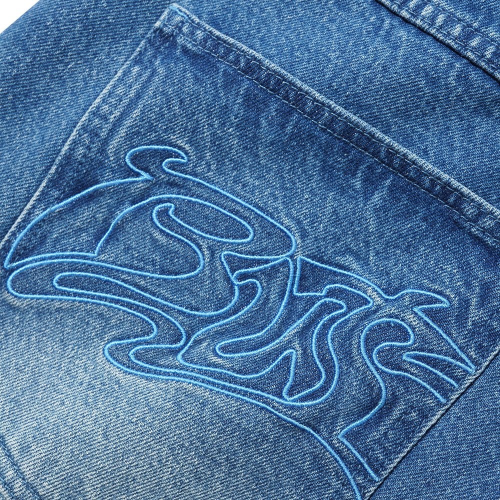 Drummer Baggy Denim Jeans - Stonewsh Blu