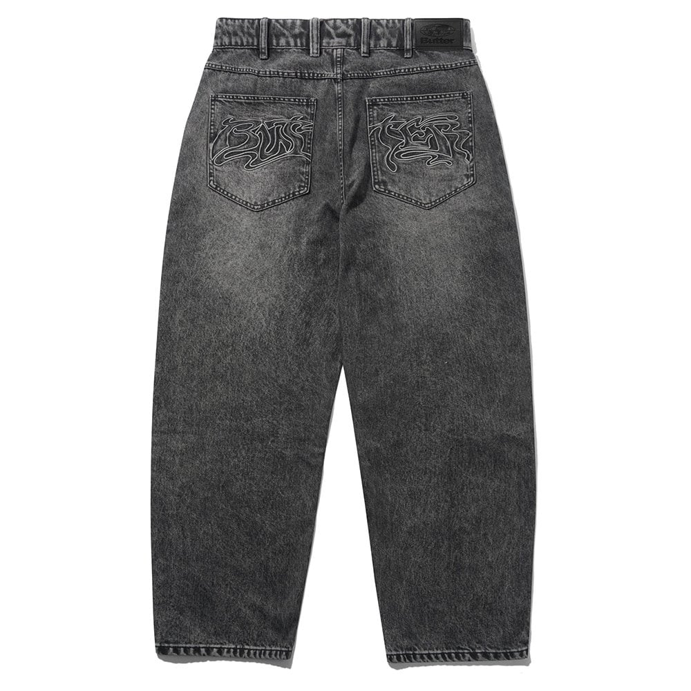 Drummer Baggy Denim Jeans - Streaky Blk